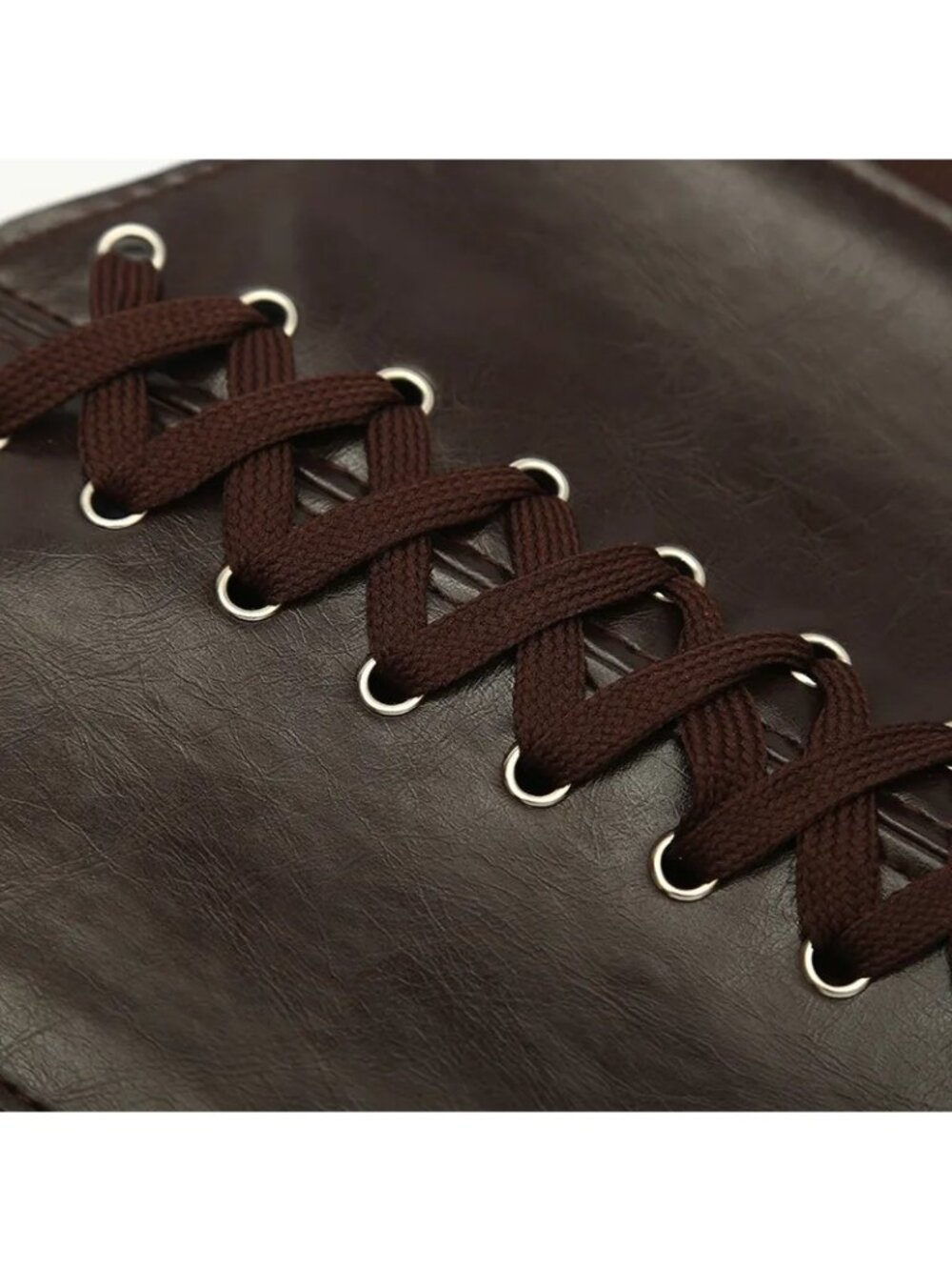 2/$30 New Brown Corset Belt XS/S Vintage Inspired Lace-up Cinch Elastic Waist Be - Picture 3 of 5